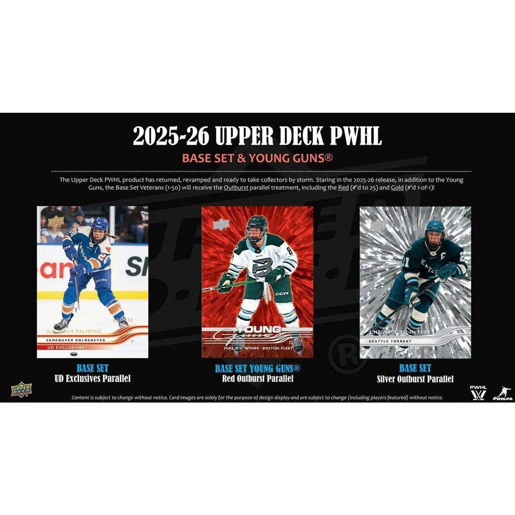 2025 26 Upper Deck PWHL Hockey Hobby Box Presell Releases Jul 1st 2026 (Ships Sealed Only) - D1
