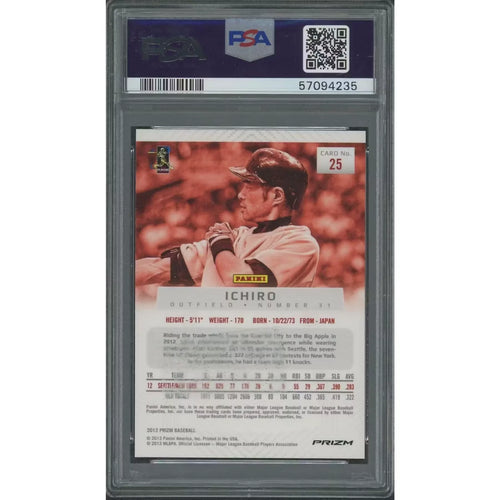 2012 Panini Prizm Ichiro Silver #25 Card | PSA 10