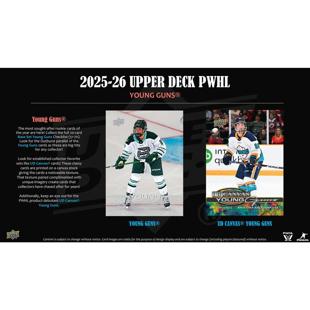 Upper Deck PWHL 2025 26 Hockey Blaster 20 Box Case Presell Releases Jul 1st 2026 (Ships Sealed Only)