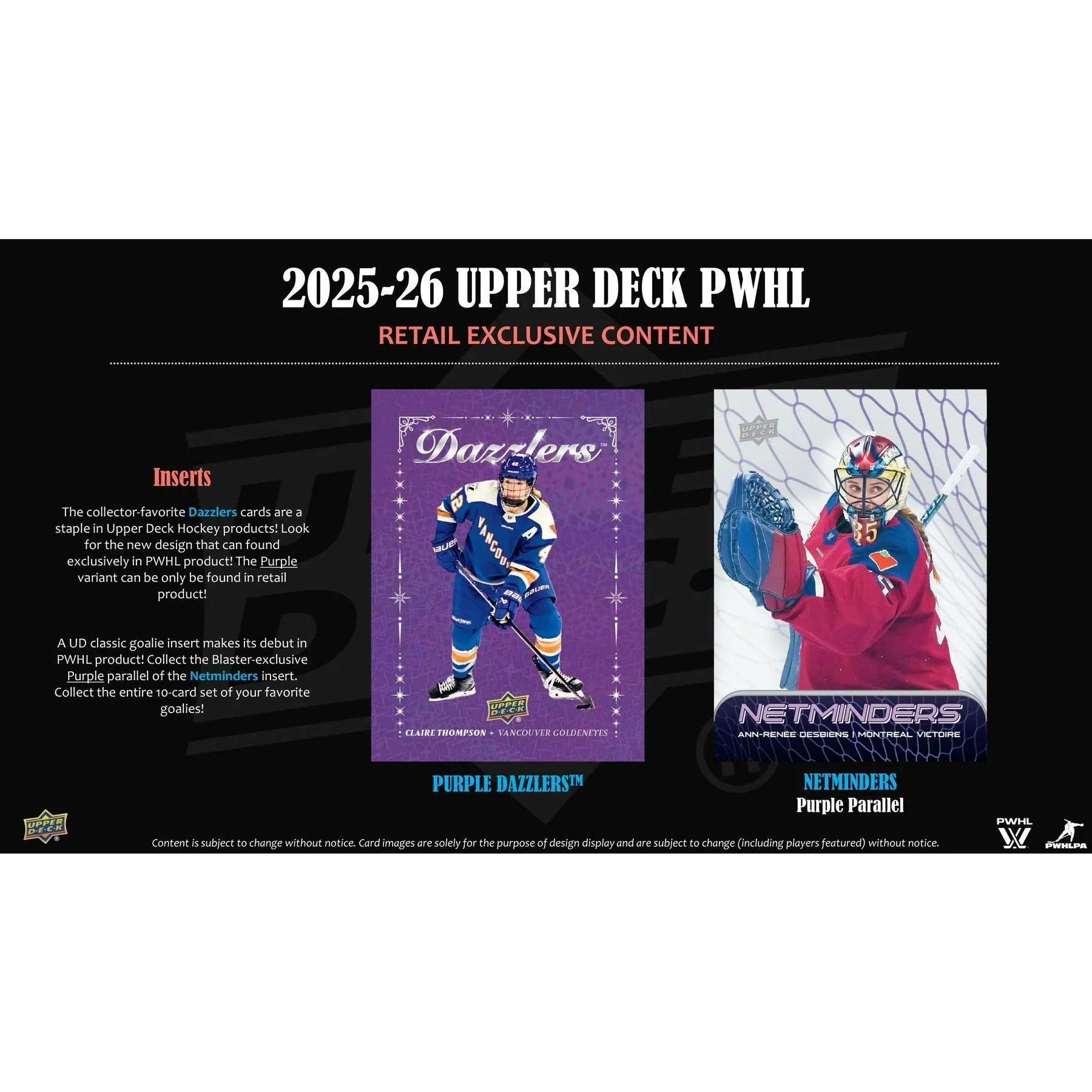 Upper Deck PWHL 2025 26 Hockey Blaster 20 Box Case Presell Releases Jul 1st 2026 (Ships Sealed Only)