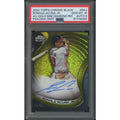 Ronald Acuna Jr Signed 2022 Topps Chrome Black #41 Card | Gold Mini Diamond Auto PSA 10