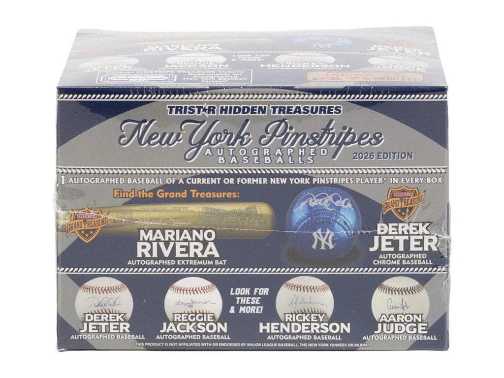 2026 TriStar Hidden Treasures New York Pinstripes Autographed Baseballs Hobby Box (Ships Sealed Only)