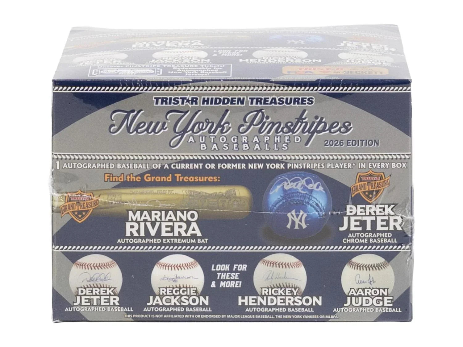 2026 TriStar Hidden Treasures New York Pinstripes Autographed Baseballs Hobby Box (Ships Sealed Only)