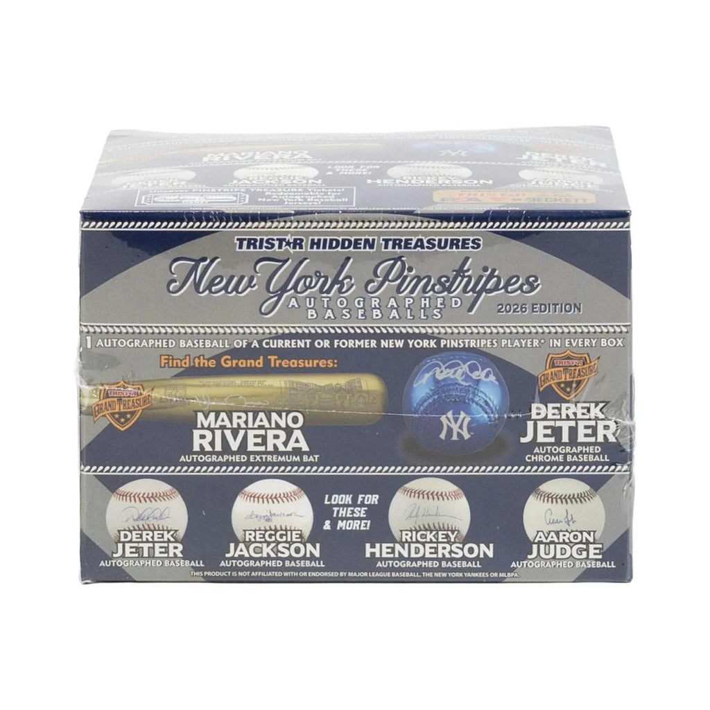 TriStar 2026 New York Pinstripes Hidden Treasures Autographed Baseballs Hobby 12 Box Case (Ships Sealed Only)