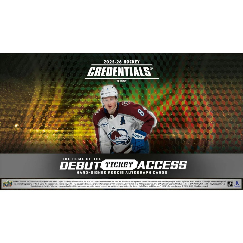 2025 26 Upper Deck Credentials Hockey Hobby Box Sealed (Ships Sealed Only)