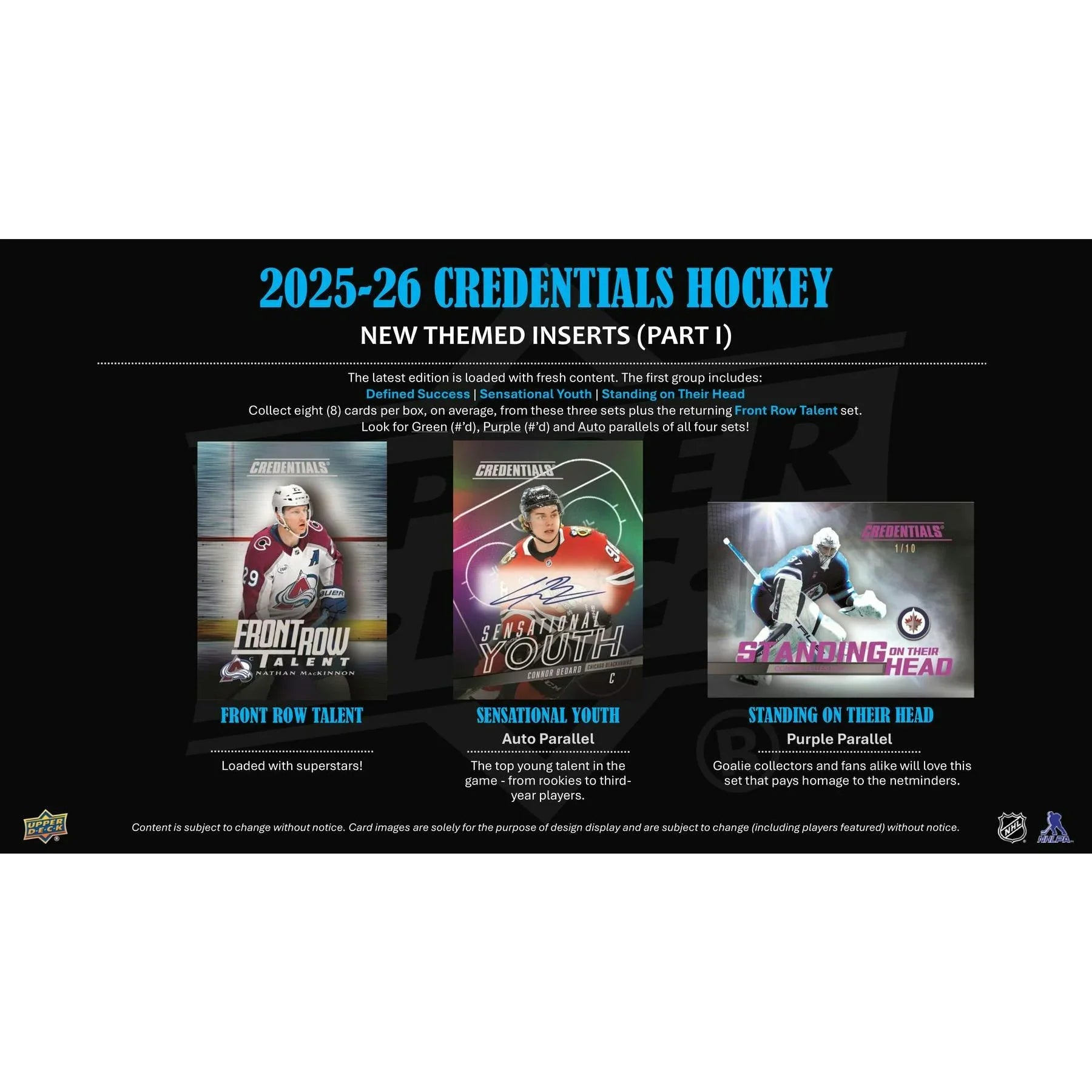 2025 26 Upper Deck Credentials Hockey Hobby Box Sealed (Ships Sealed Only)