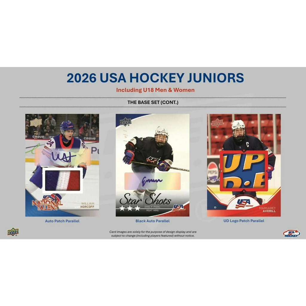 2026 Upper Deck Team USA Juniors Hockey Hobby Box Presell Releases Sep 16th 2026 (Ships Sealed Only)