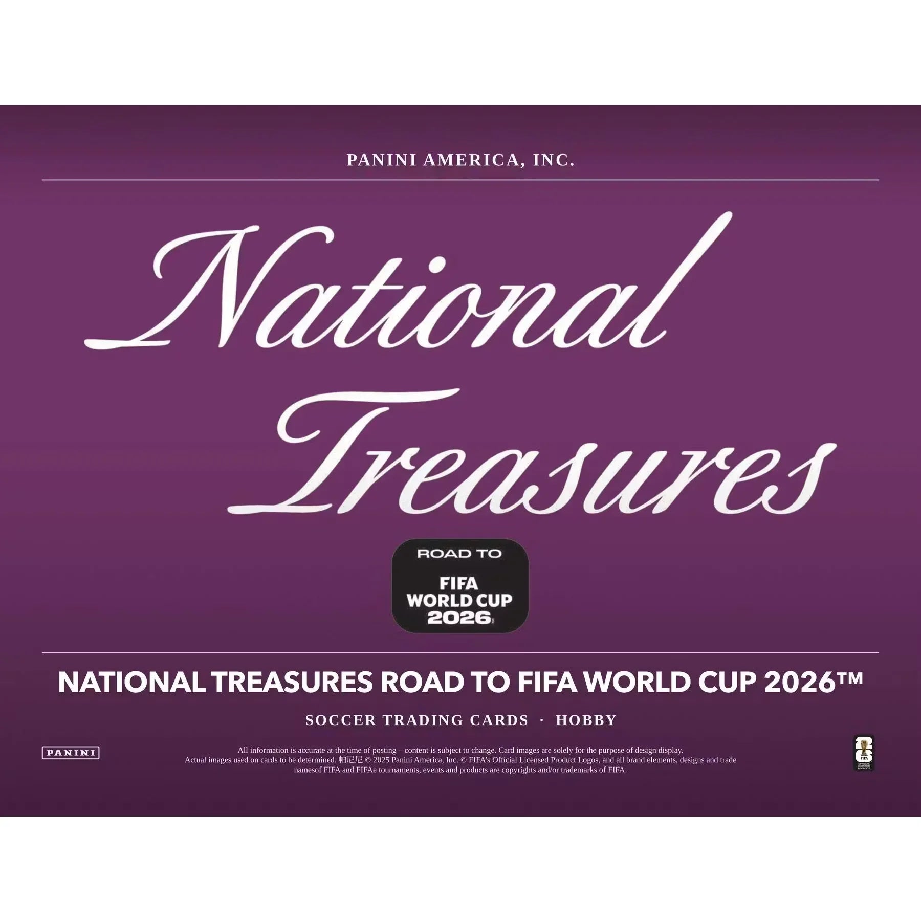 2025-26 Panini National Treasures Road to FIFA World Cup Soccer Hobby 4-Box Case | Presell (Ships Sealed Only)