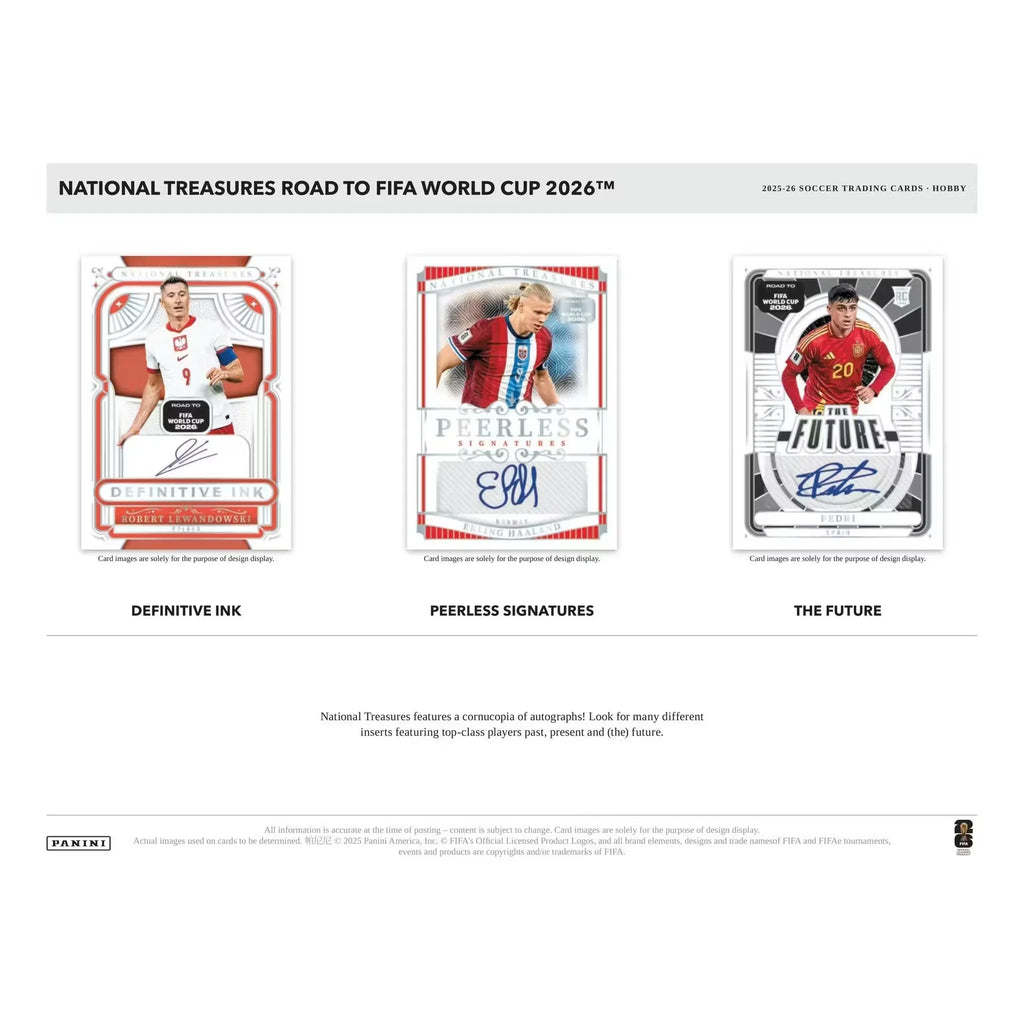 2025-26 Panini National Treasures Road to FIFA World Cup Soccer Hobby 4-Box Case | Presell (Ships Sealed Only)