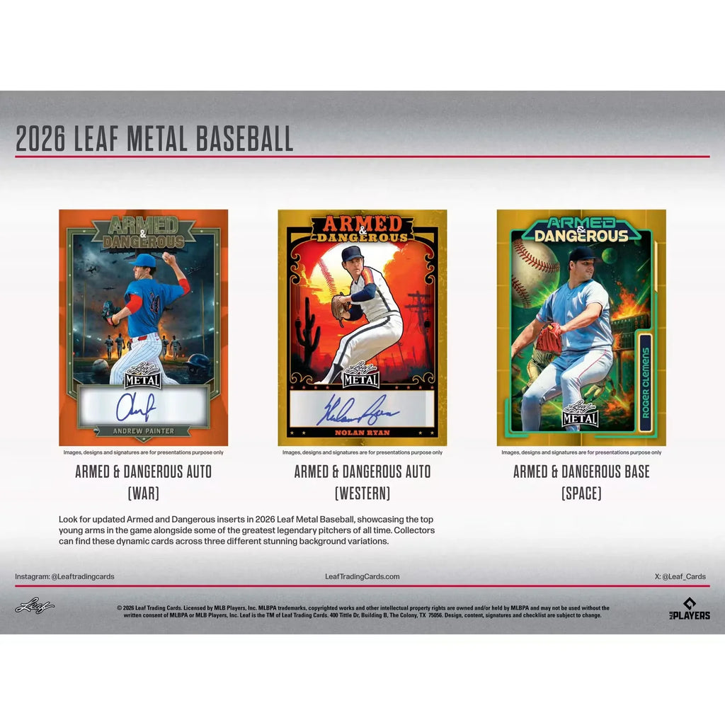 2026 Leaf Metal Baseball Hobby Jumbo Box | 8 Autographs Per Box (Ships Sealed Only) - D2