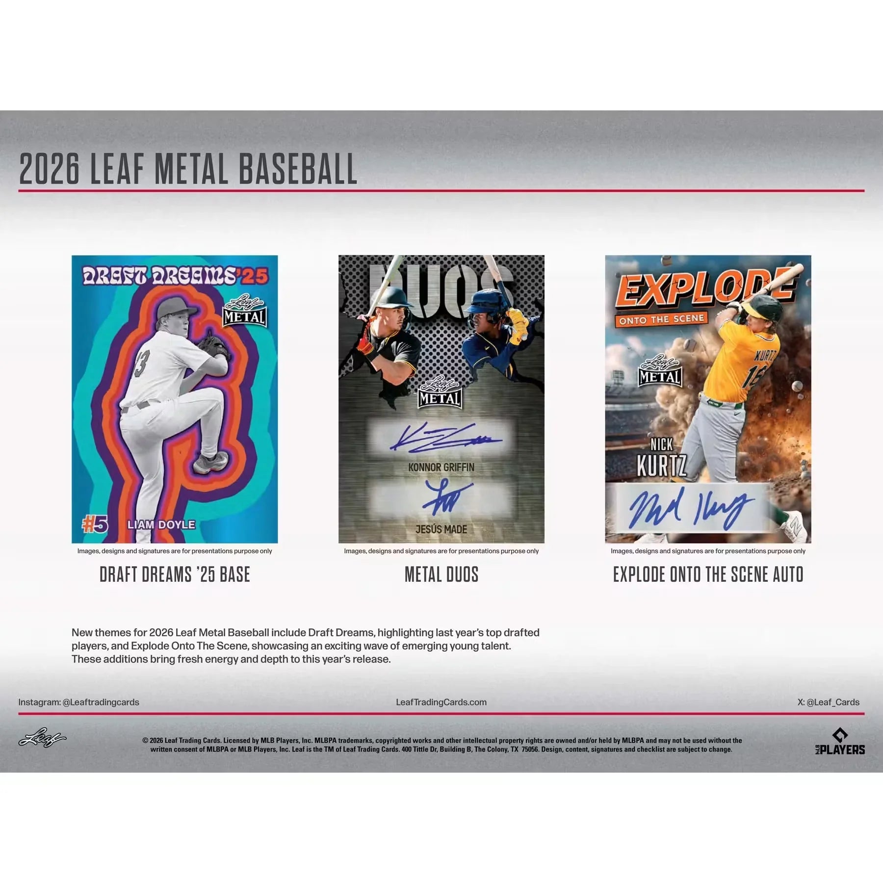 2026 Leaf Metal Baseball Hobby Jumbo Box | 8 Autographs Per Box (Ships Sealed Only) - D2
