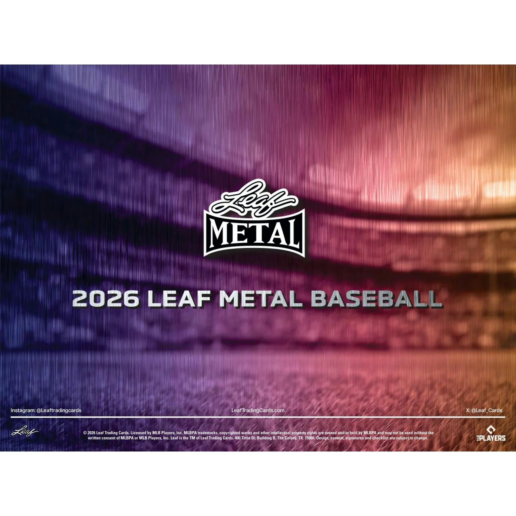 2026 Leaf Metal Baseball Hobby Jumbo 8 Box Case (Ships Sealed Only)