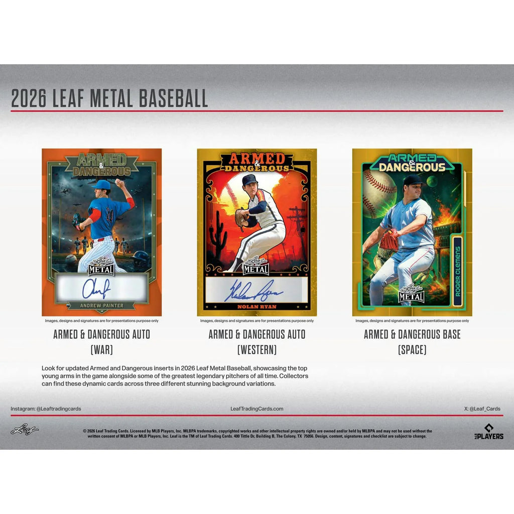 2026 Leaf Metal Baseball Hobby Jumbo 8 Box Case (Ships Sealed Only)