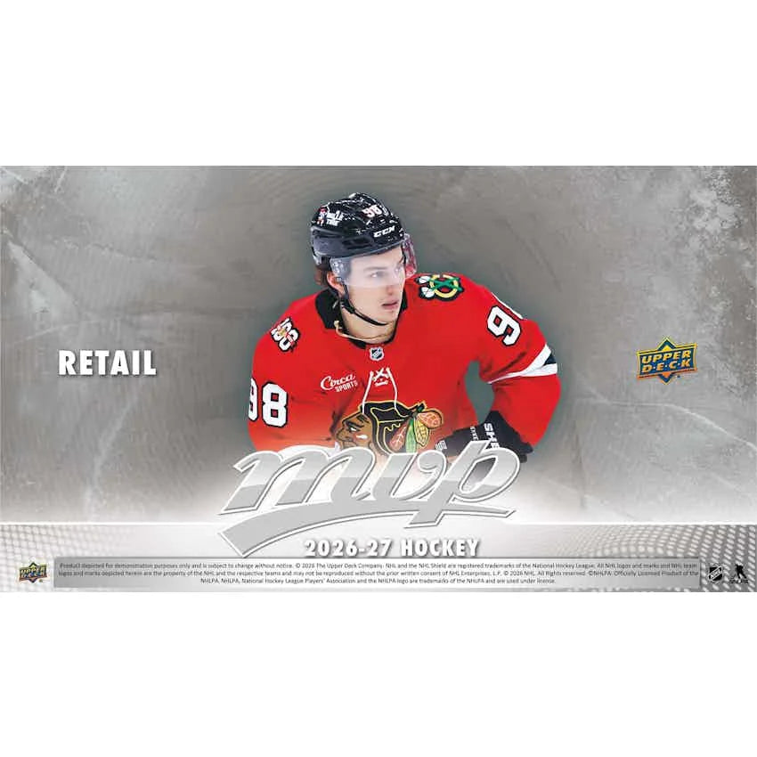 Upper Deck MVP 2026/27 Hockey 36 Pack Retail Box Presell Releases Aug 19th 2026 (Ships Sealed Only)