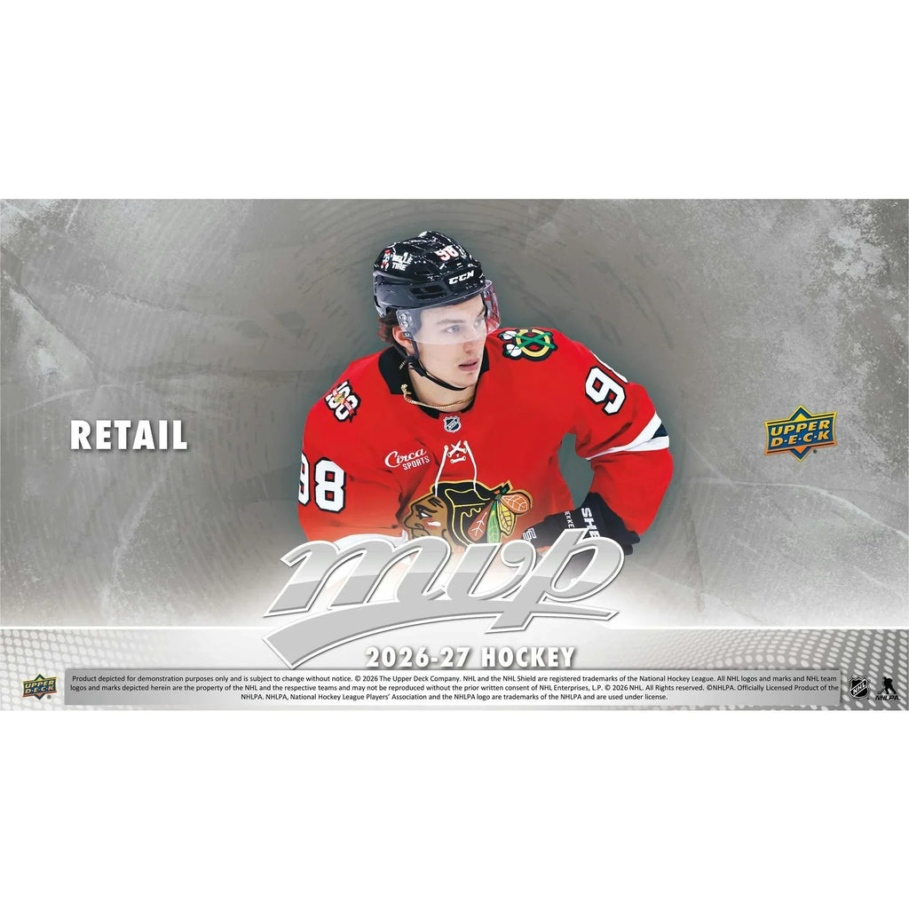 2026 27 Upper Deck MVP Hockey 36 Pack Retail 20 Box Case Presell Releases Aug 19th 2026 (Ships Sealed Only)