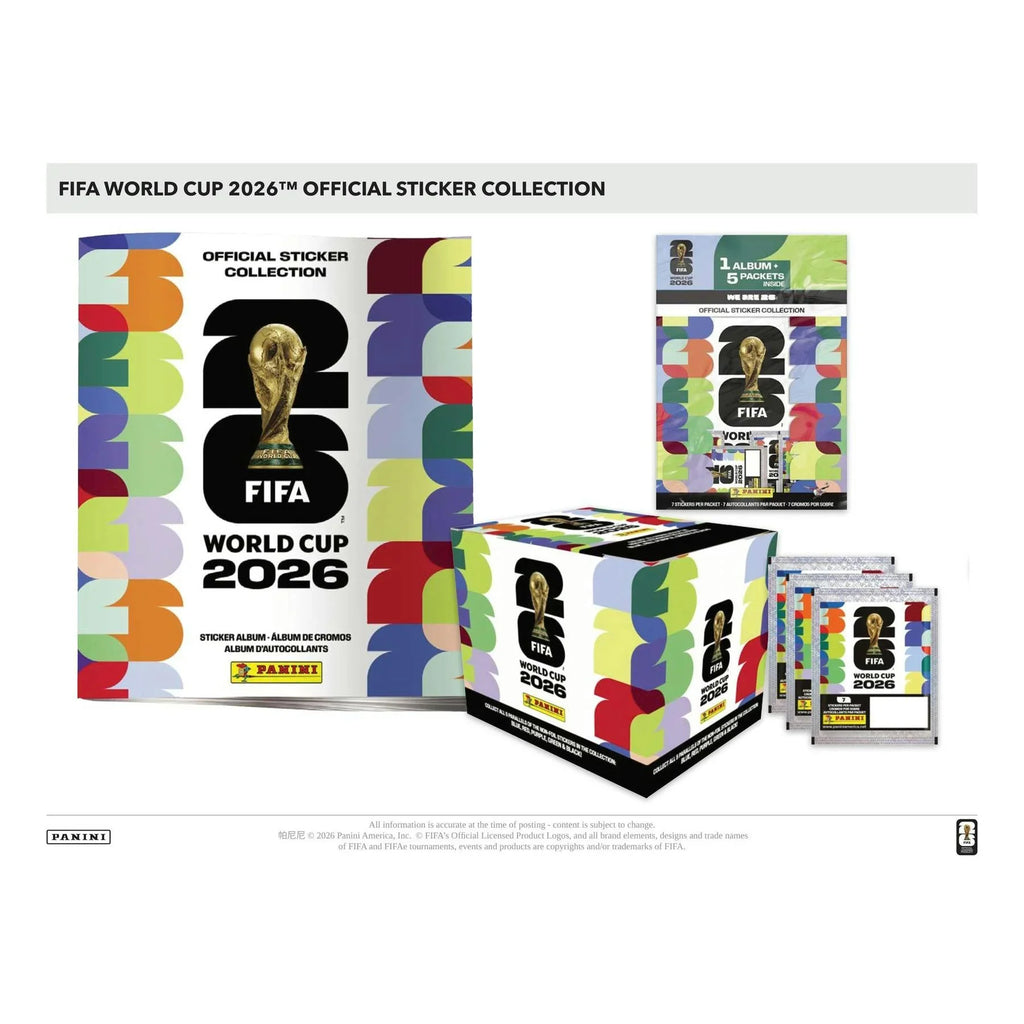 2026 Panini FIFA World Cup Soccer 25 Pack Sticker Box U S Version Presell Releases May 27th 2026 (Ships Sealed Only)