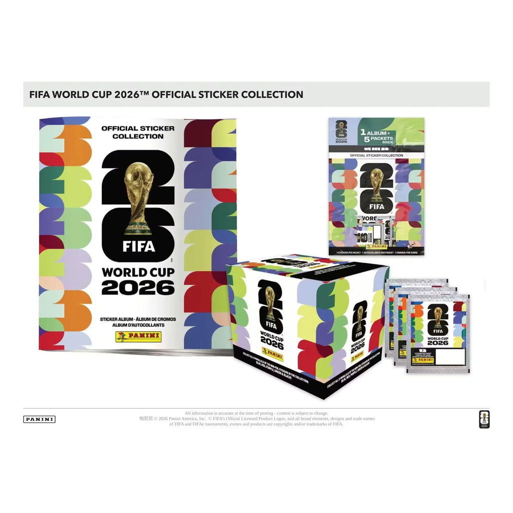 2026 Panini FIFA World Cup Soccer Sticker Combo 4 Box Case US Version (Ships Sealed Only)