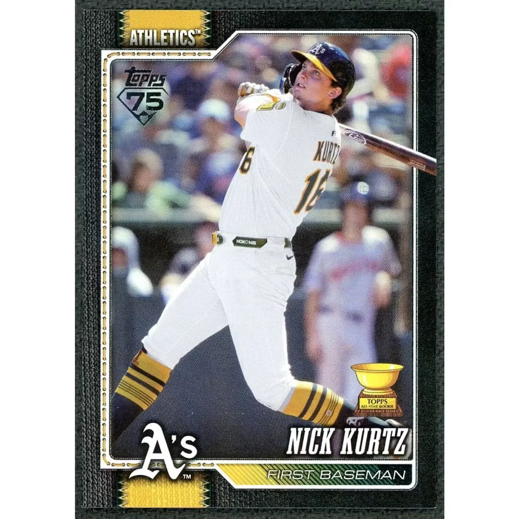 Nick Kurtz 2026 Topps Series 1 Black Holo Foil Card | #97/10