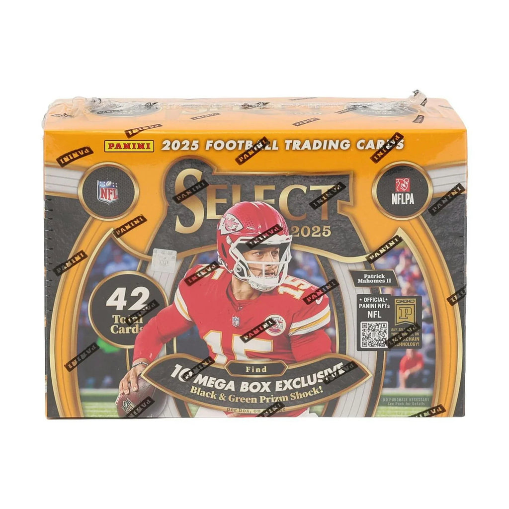 2025 Panini Select Football Mega Box Black Green Prizm Shock (Ships Sealed Only)