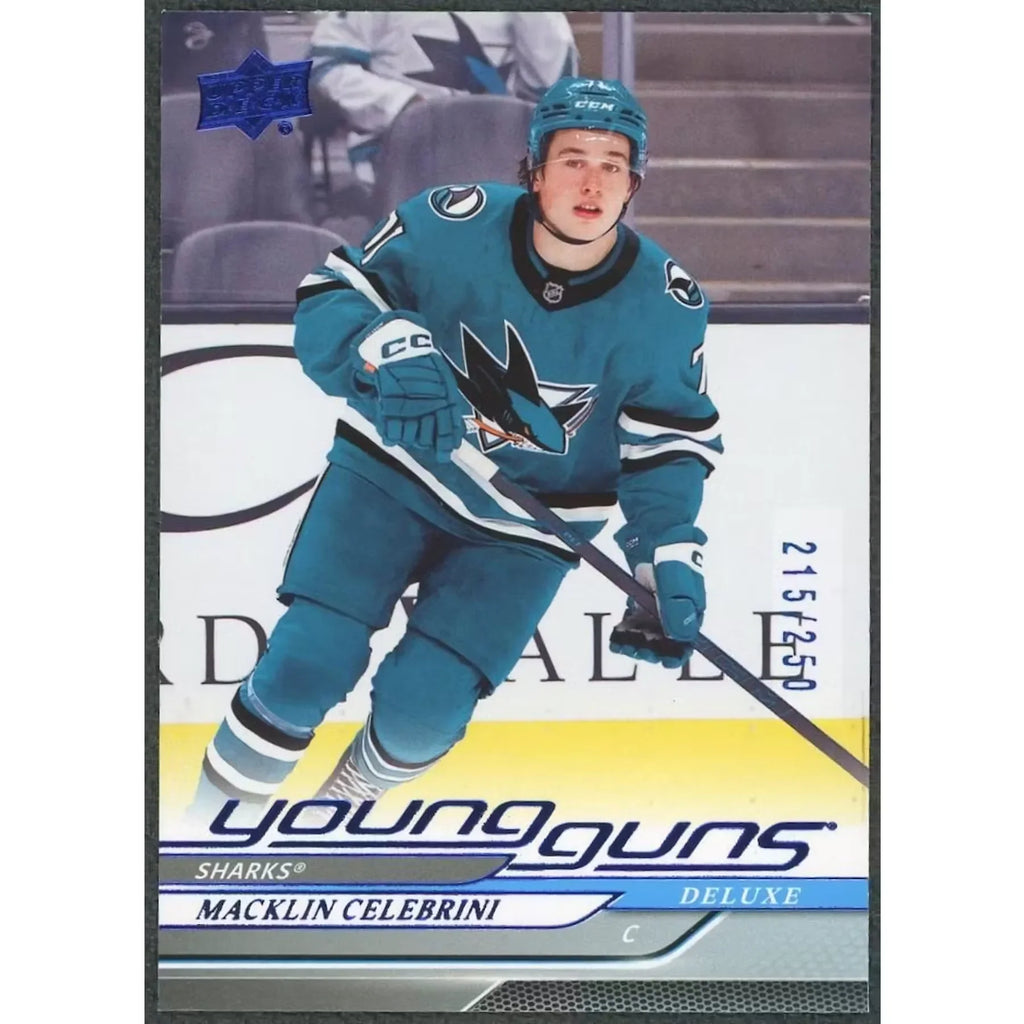 Macklin Celebrini Signed Young Guns Deluxe Card | 2024-25 Upper Deck #451