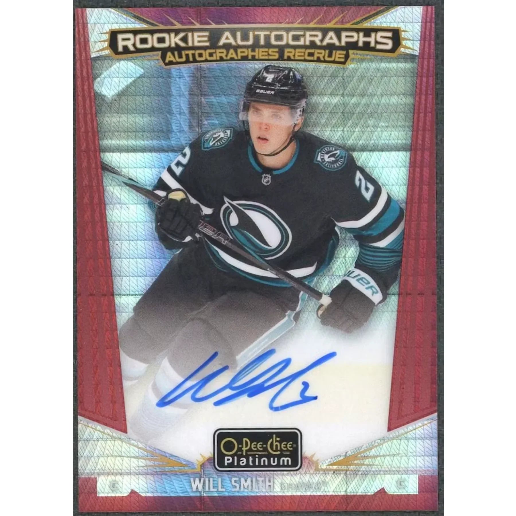 Will Smith 2024-25 O-Pee-Chee Platinum Red Prism Auto |/30