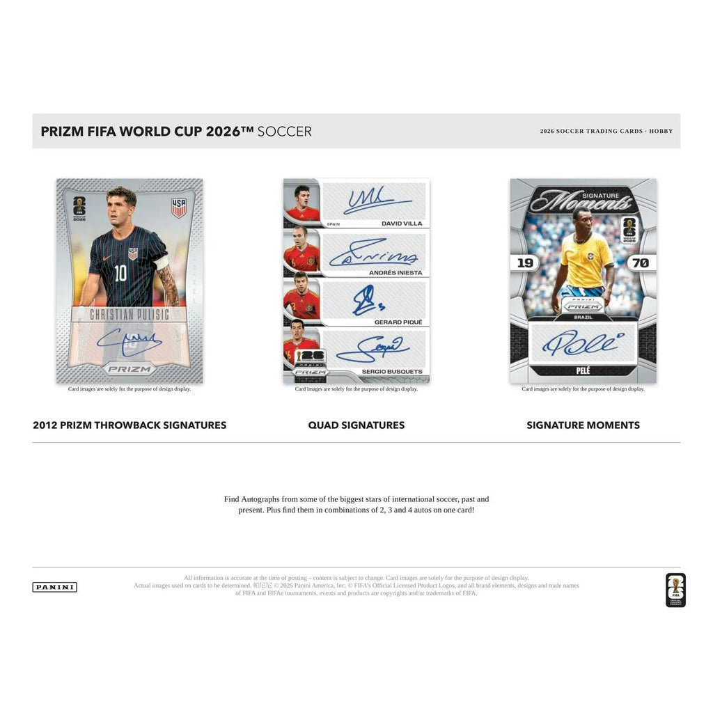 2026 Panini Prizm FIFA World Cup Soccer Hobby Box Presell Releases Jun 17th 2026 (Ships Sealed Only)