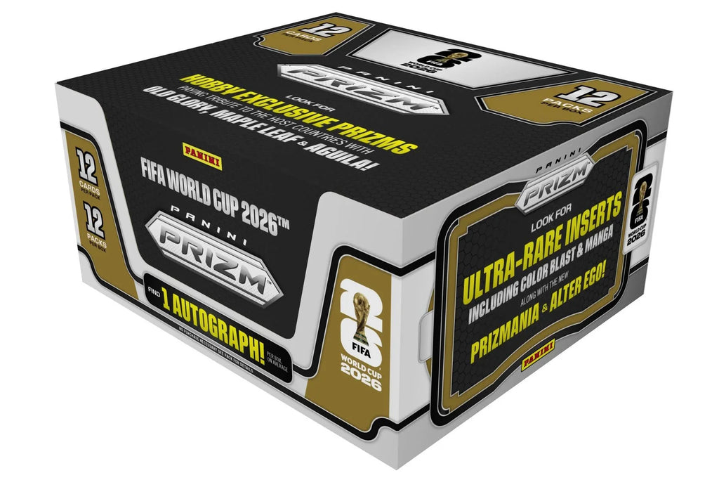 2026 Panini Prizm FIFA World Cup Soccer Hobby 12 Box Case Presell Releases Jun 17th 2026 (Ships Sealed Only)
