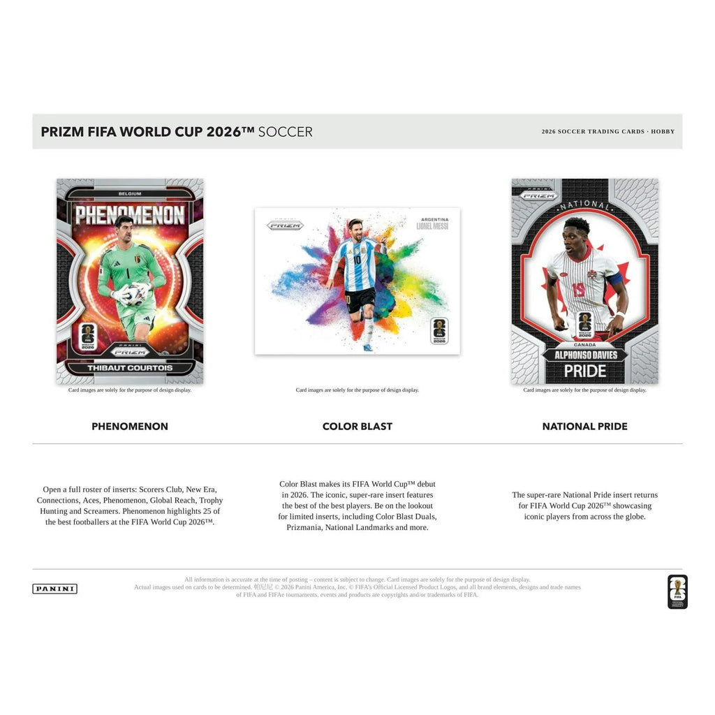 2026 Panini Prizm FIFA World Cup Soccer Hobby 12 Box Case Presell Releases Jun 17th 2026 (Ships Sealed Only)