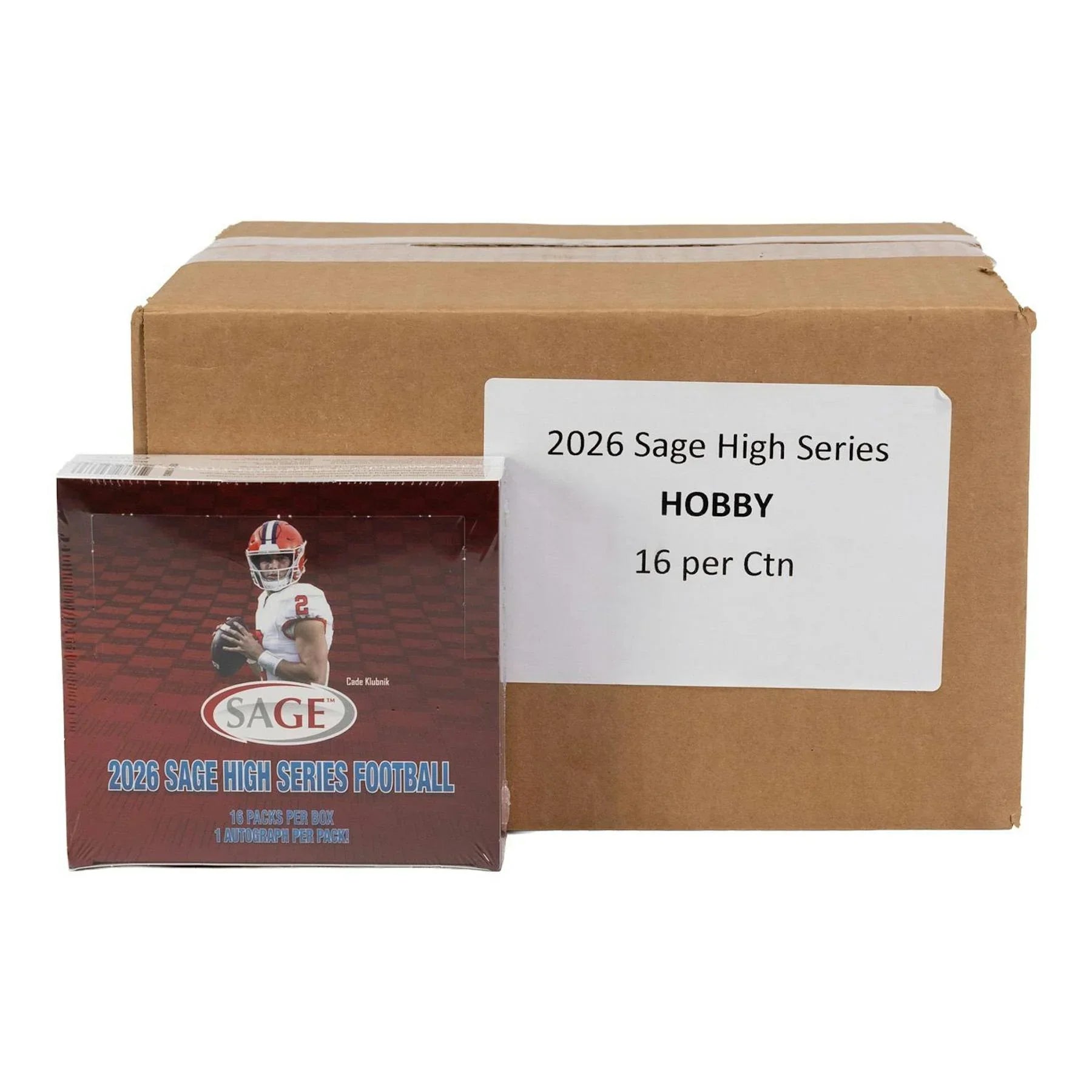 2026 Sage High Series Football Hobby 16 Box Case (Ships Sealed Only)
