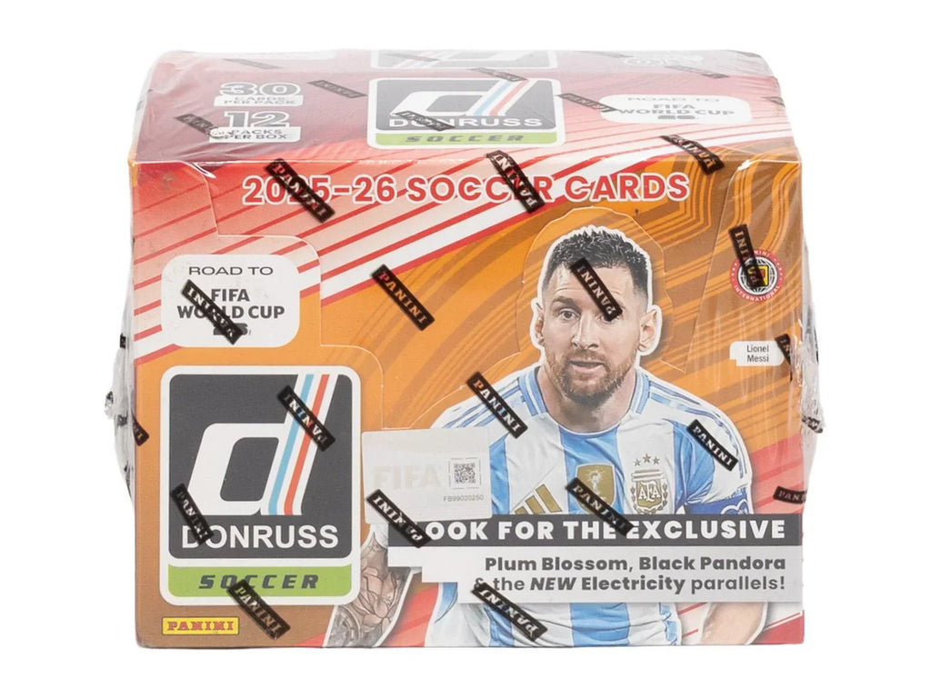 2025 26 Panini Donruss Road to FIFA World Cup Soccer Hobby International Box (Ships Sealed Only)