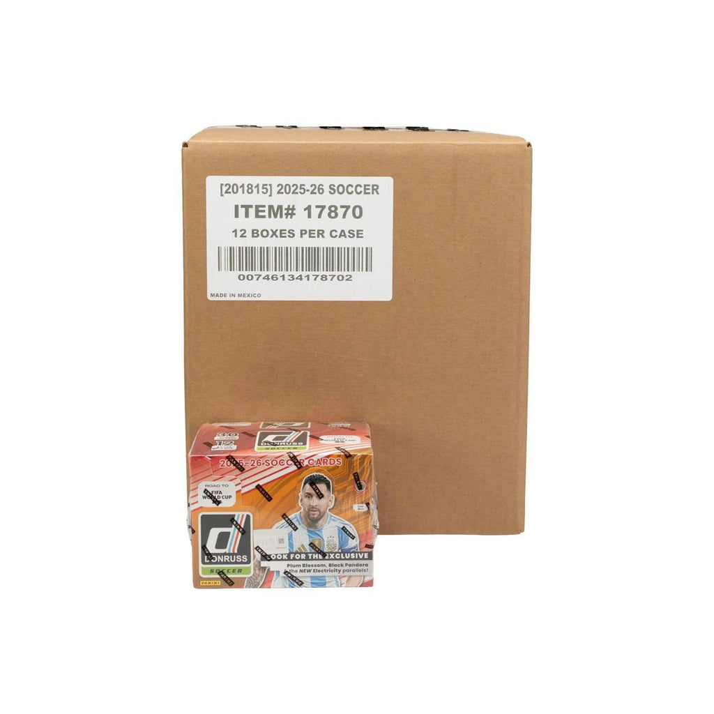 2025 26 Panini Donruss Road to FIFA World Cup Soccer Hobby International 12 Box Case (Ships Sealed Only)