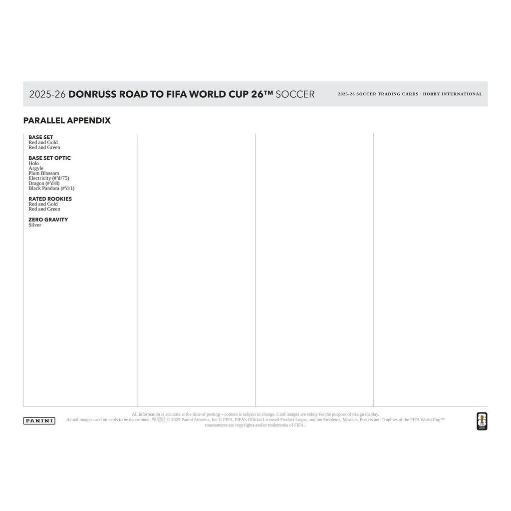 2025 26 Panini Donruss Road to FIFA World Cup Soccer Hobby International 12 Box Case (Ships Sealed Only)