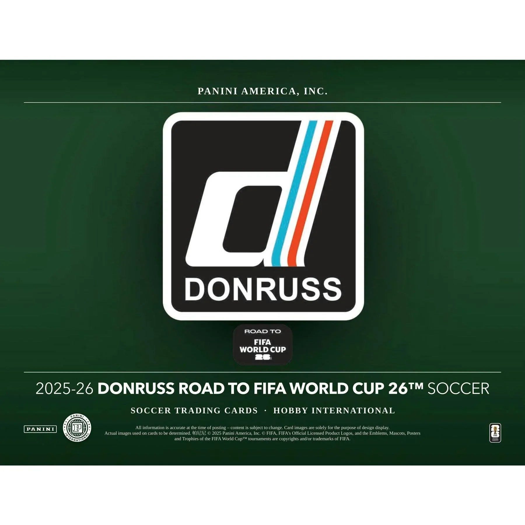 2025 26 Panini Donruss Road to FIFA World Cup Soccer Hobby International 12 Box Case (Ships Sealed Only)