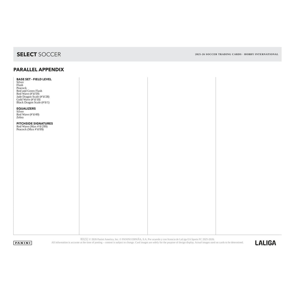 2025 26 Panini Select La Liga Soccer Hobby International 12 Box Case (Ships Sealed Only)