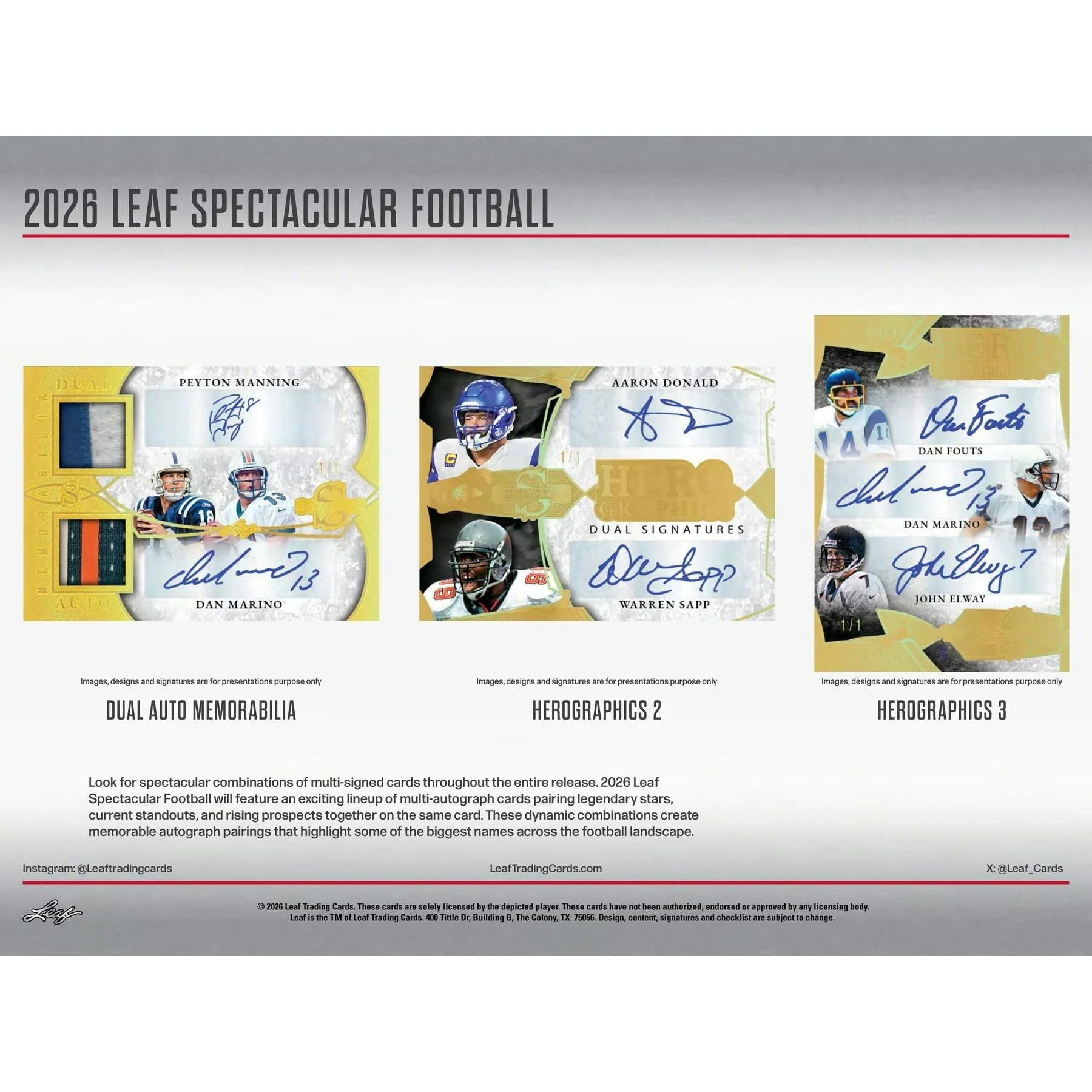 2026 Leaf Spectacular Football Hobby Box Presell Releases Jun 10th 2026 (Ships Sealed Only)
