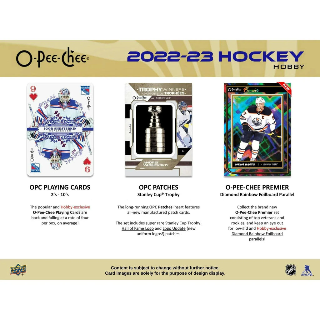 2022 23 Upper Deck O Pee Chee Hockey Hobby Box (Ships Sealed Only)