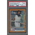 2020 Bowman Chrome Mega Box Baseball #STGJD Jasson Dominguez Orange Spanning the Globe Refractor #06/25 PSA 9 (Ships Sealed Only)