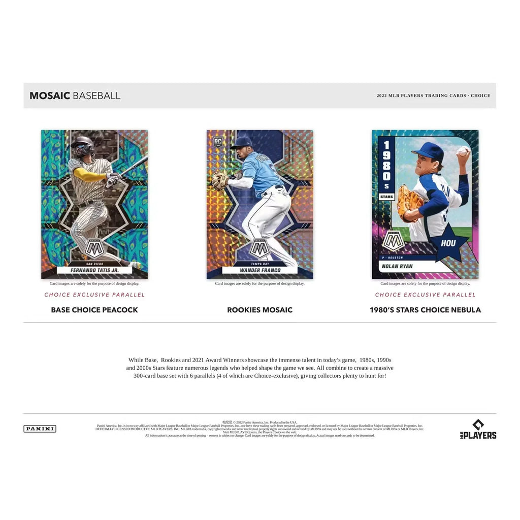 2022 Panini Mosaic Choice Baseball Hobby Box (Ships Sealed Only)