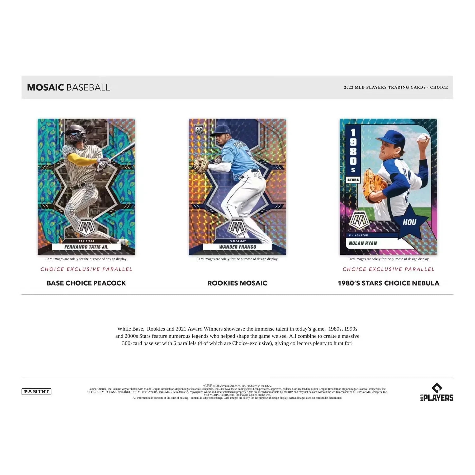 2022 Panini Mosaic Choice Baseball Hobby Box (Ships Sealed Only)