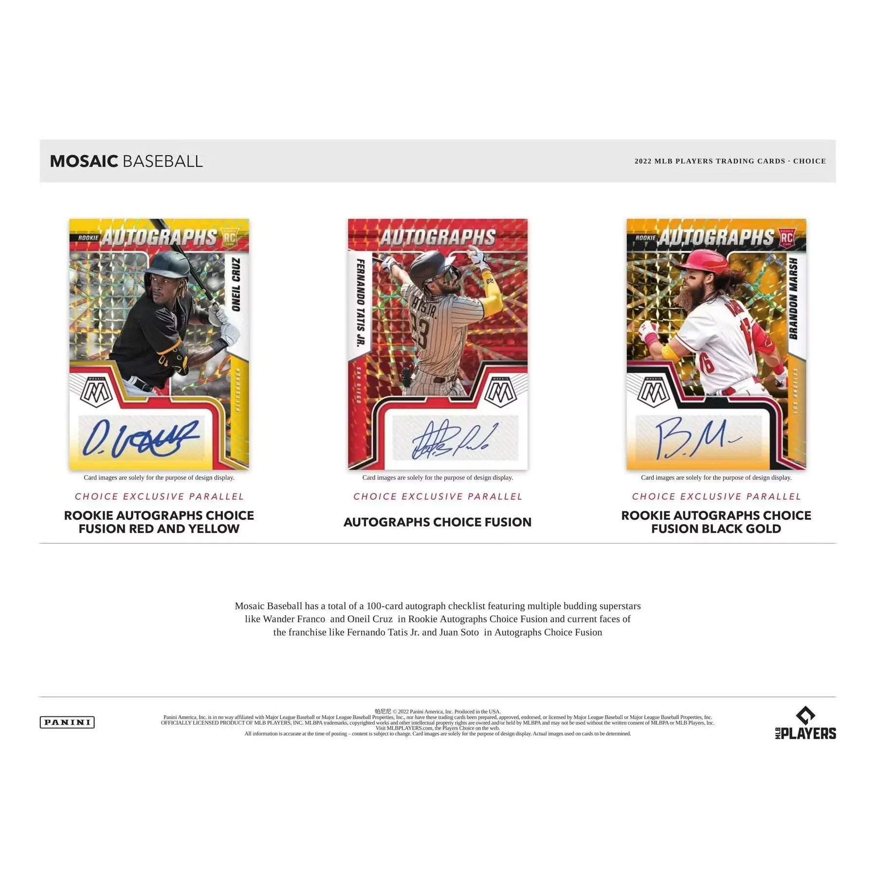 2022 Panini Mosaic Choice Baseball Hobby Box (Ships Sealed Only)