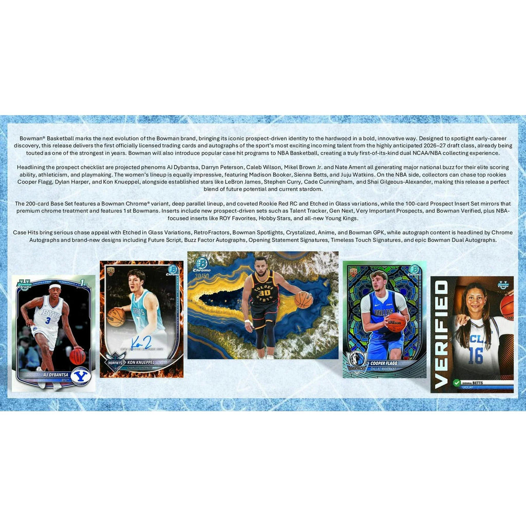 2025 26 Bowman Basketball Delight 6 Box Case (Ships Sealed Only)
