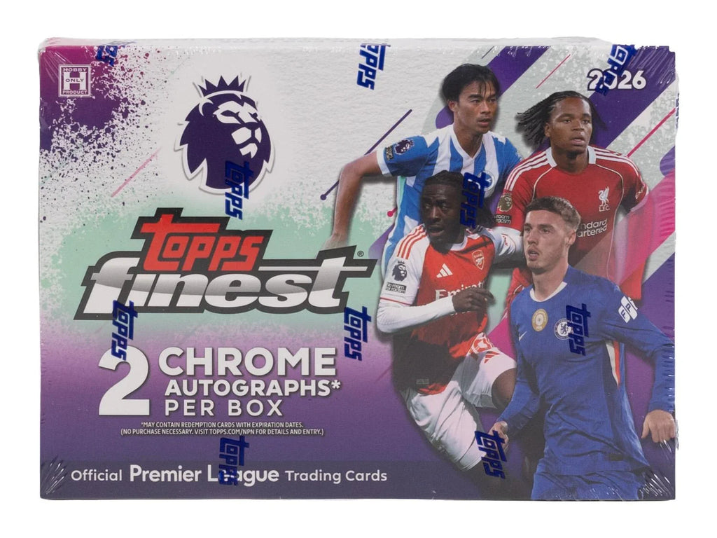 2025 26 Topps Finest Premier League Hobby Box (Ships Sealed Only)