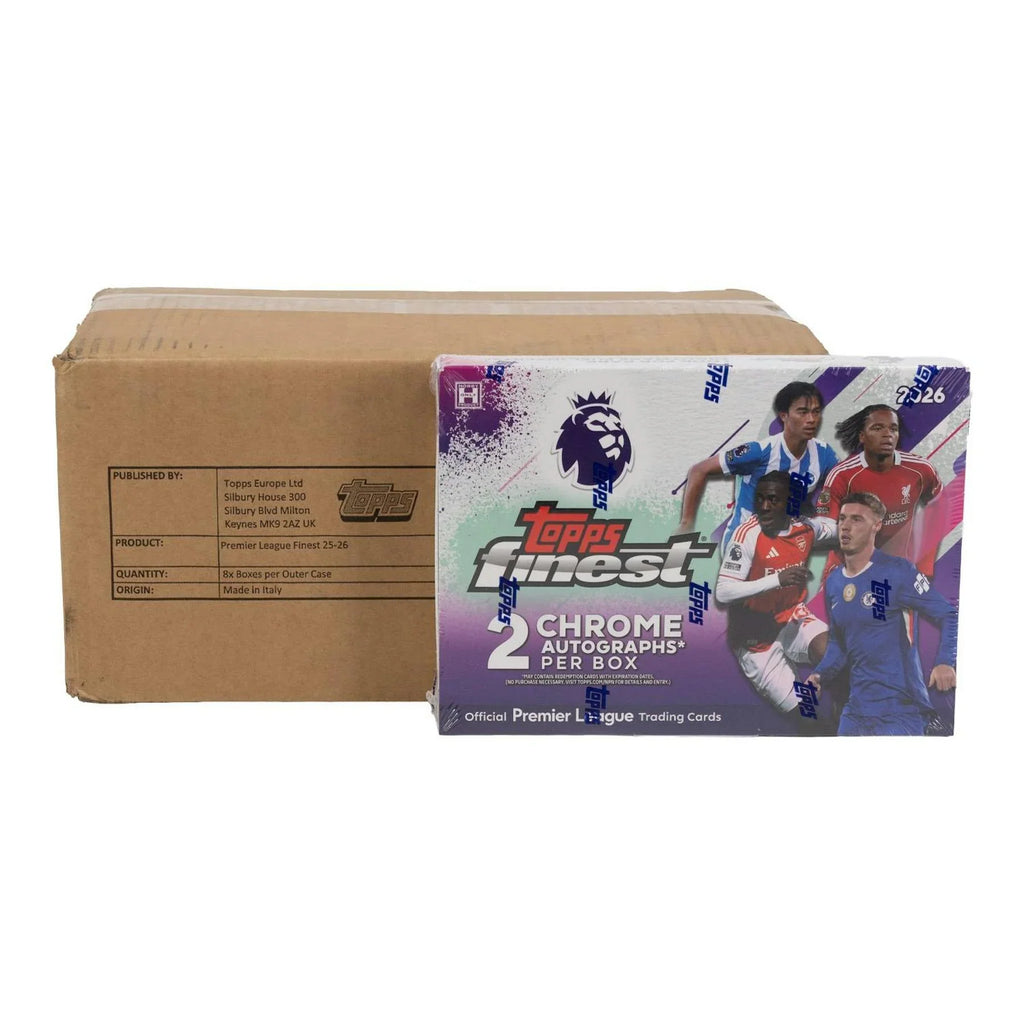 2026 Topps Finest Premier League EPL Soccer Hobby 8 Box Case (Ships Sealed Only)