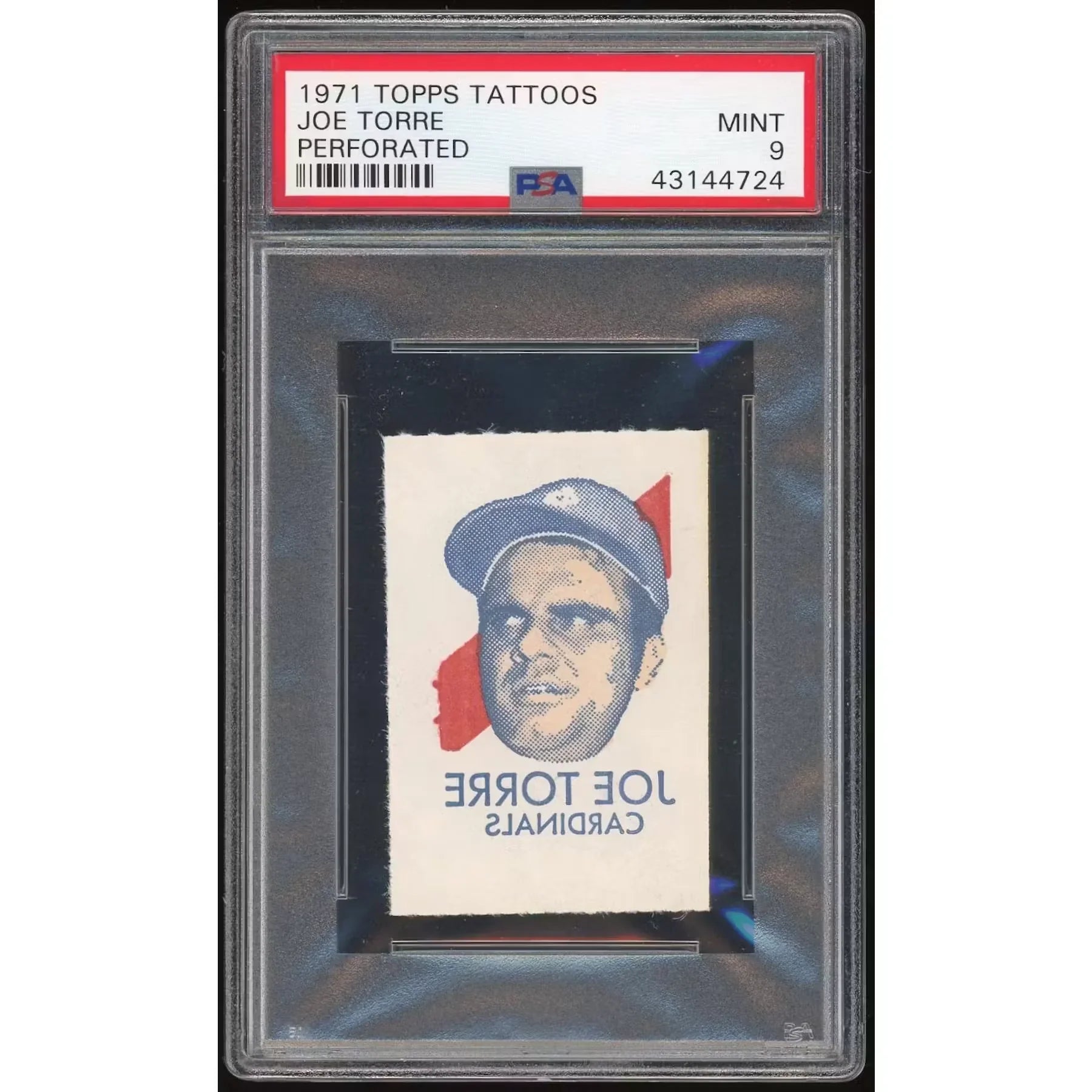 1971 Topps Tattoos Perforated Joe Torre | PSA 9 Pop 1