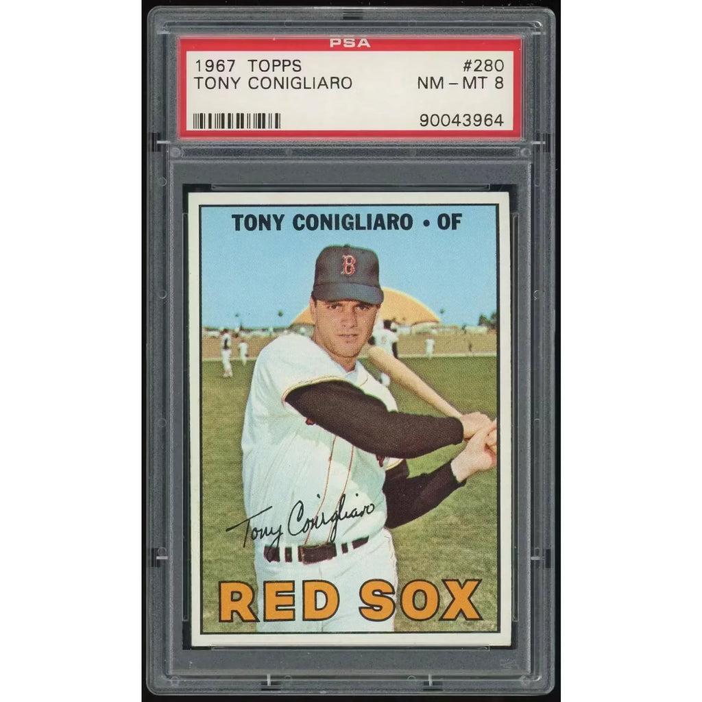 Tony Conigliaro 1967 Topps #280 Baseball Card | PSA 8