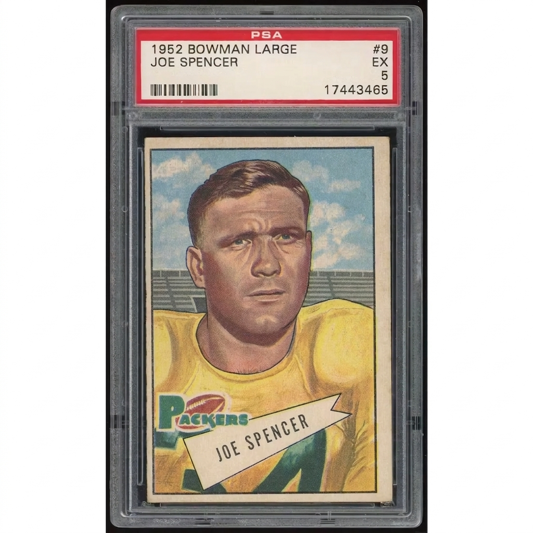 1952 Bowman Large #9 Joe Spencer Card | PSA 5