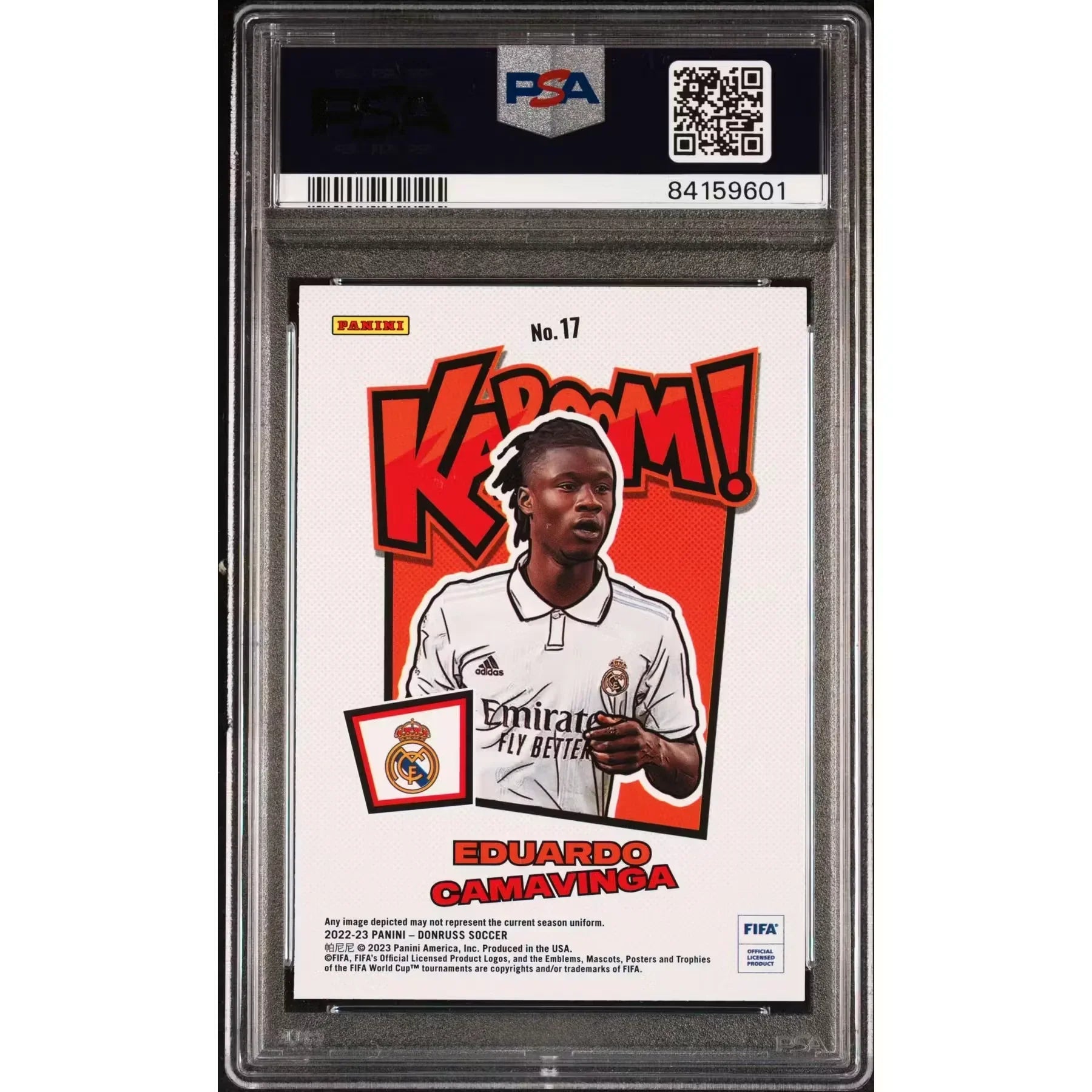 Eduardo Camavinga 2022 Panini Donruss Kaboom #17 Card | PSA 10
