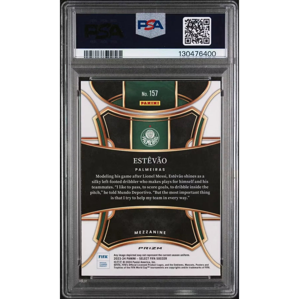 Estevao 2023-24 Panini Select Rookie Silver #157 Card | PSA 10
