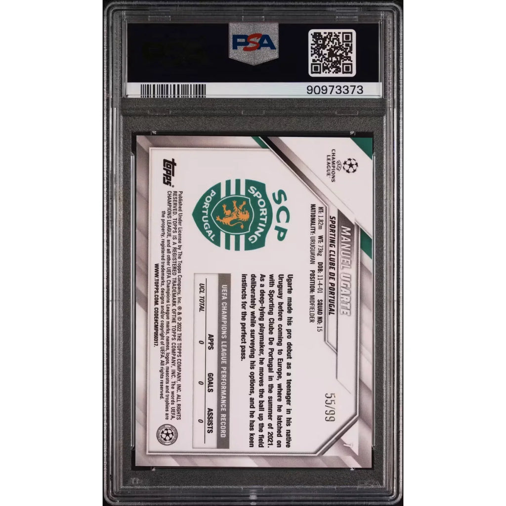Manuel Ugarte 2021-22 Topps Chrome Sapphire Yellow Rookie Card | PSA 10