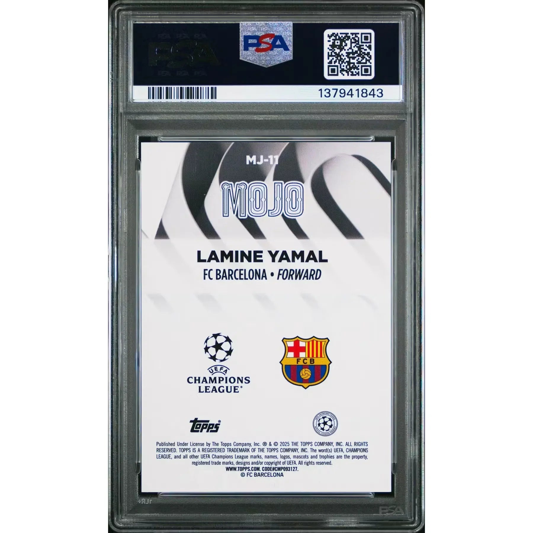 Lamine Yamal 2024-25 Topps Chrome Mojo Card | PSA 9